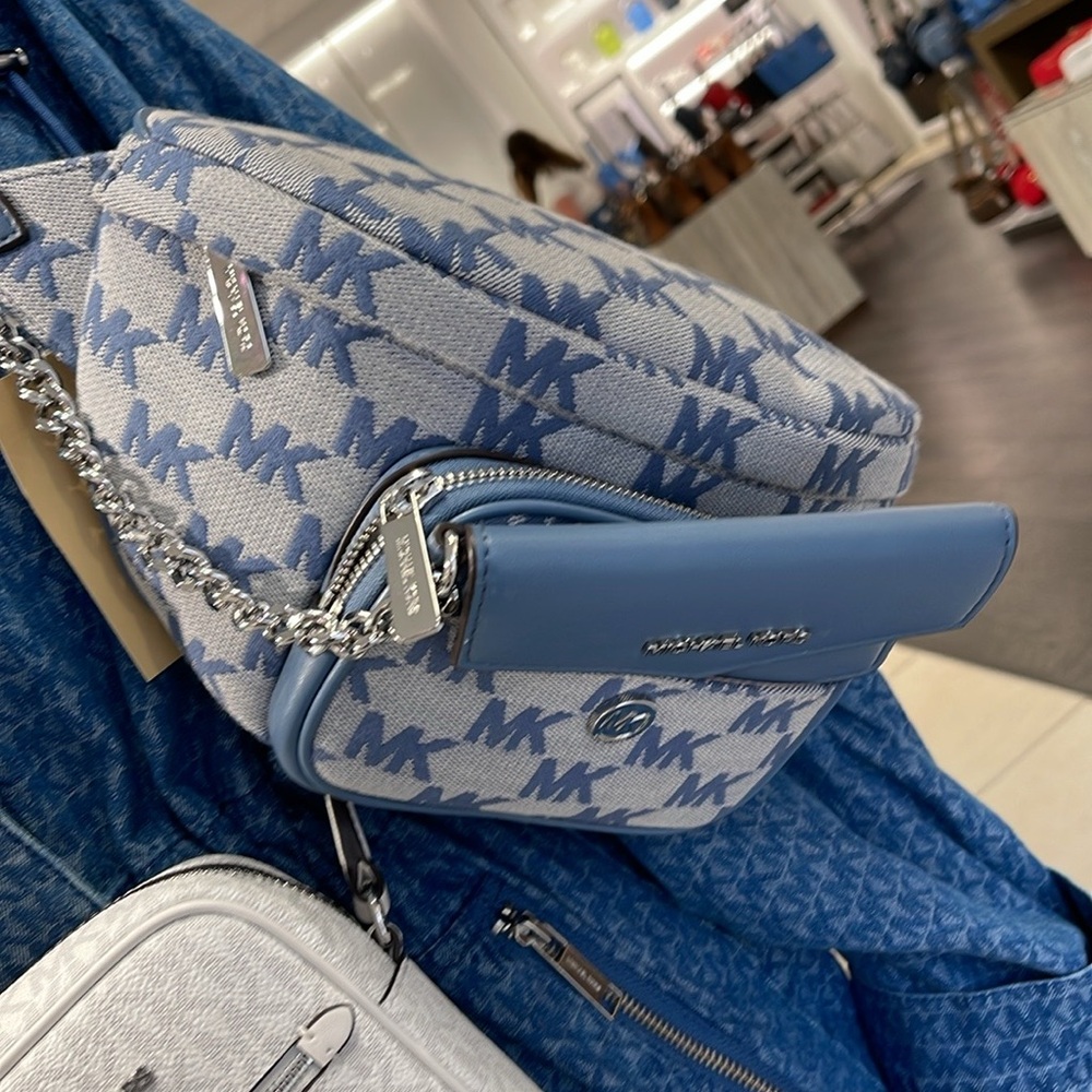 MICHAEL KORS
Maisie Large Logo 2-in-1 Sling Waist Fanny Pack Crossbody 
Denim/ - Picture 8 of 16